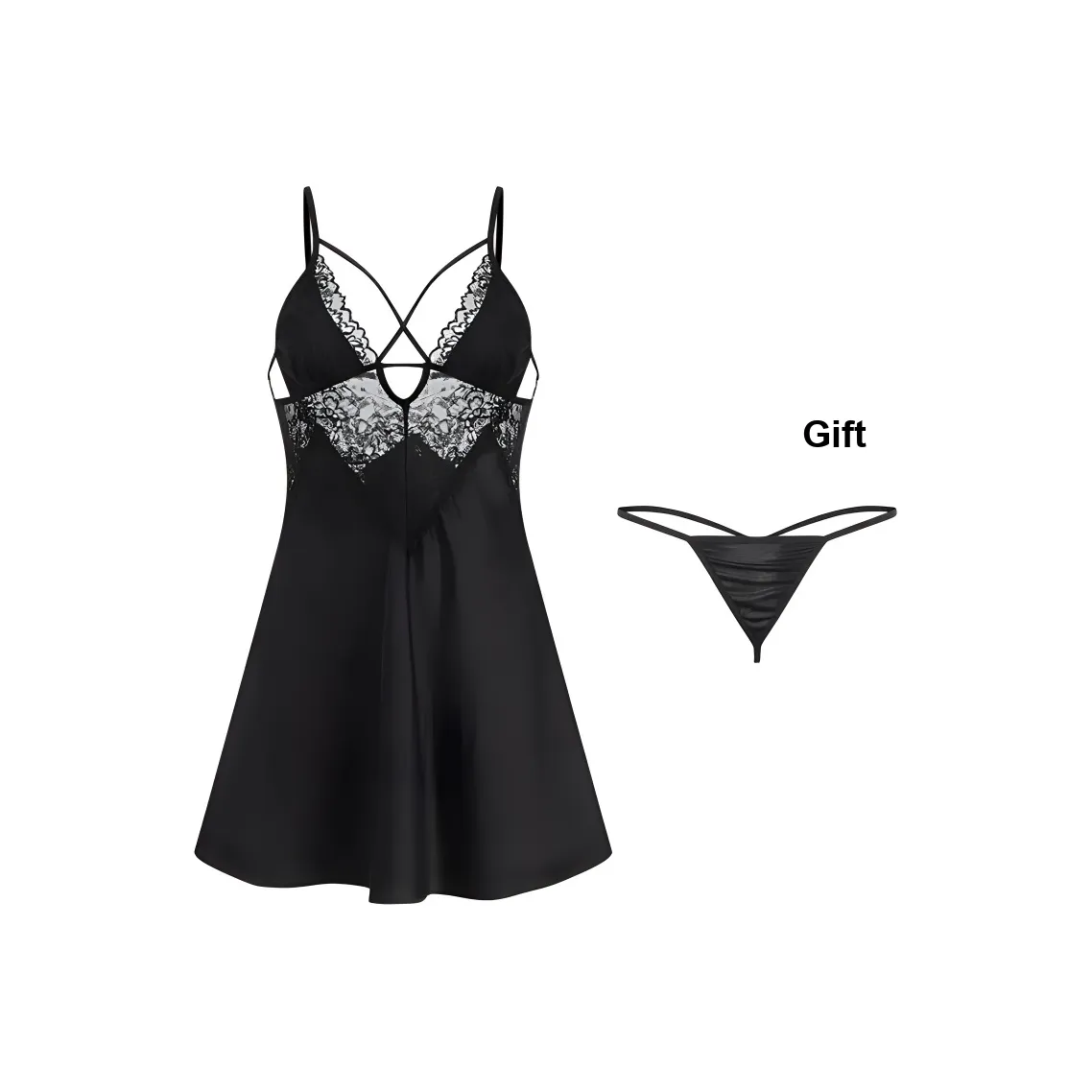 MIIOW Черные Женские Ночные сорочки