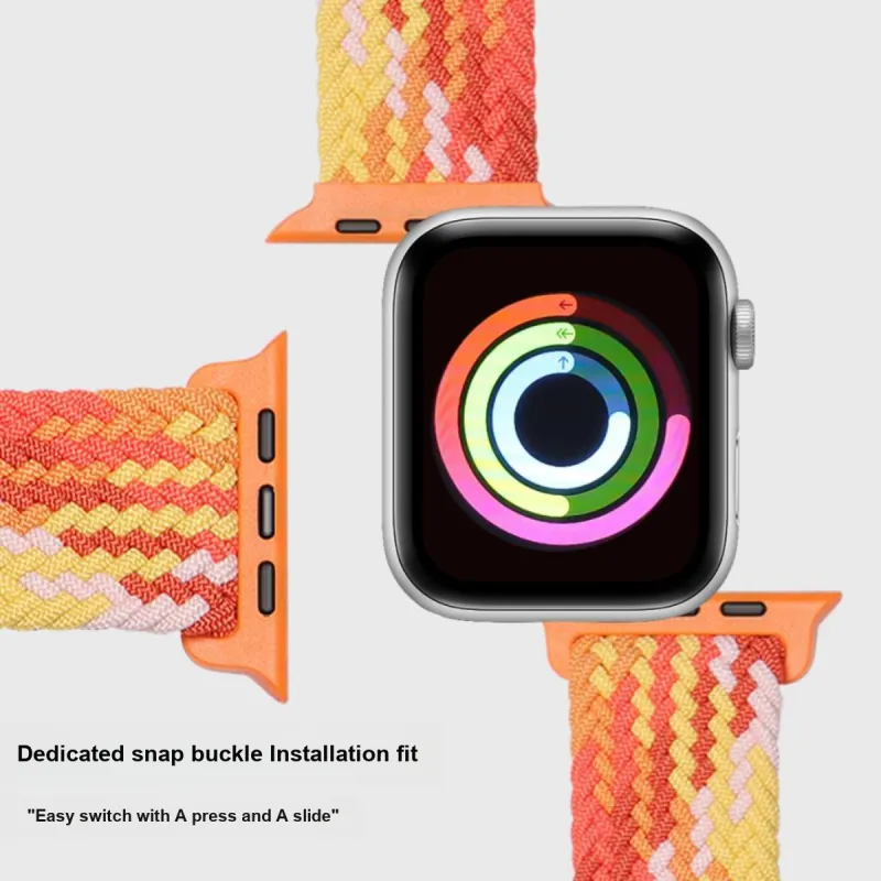 SHIRUI All Accessories Included Apple Compatibility Watch Band 38/408mm Canvas Material-3