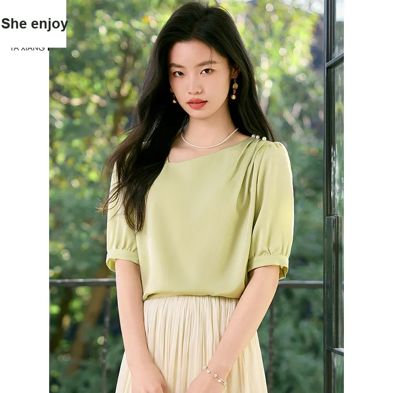 She Enjoys Chiffon Shirt Women's-12