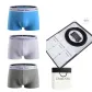 [Genuine Leather Belt]+[Sky Blue+White+Gray]100% cotton Underpants Gift Box 3 Pack