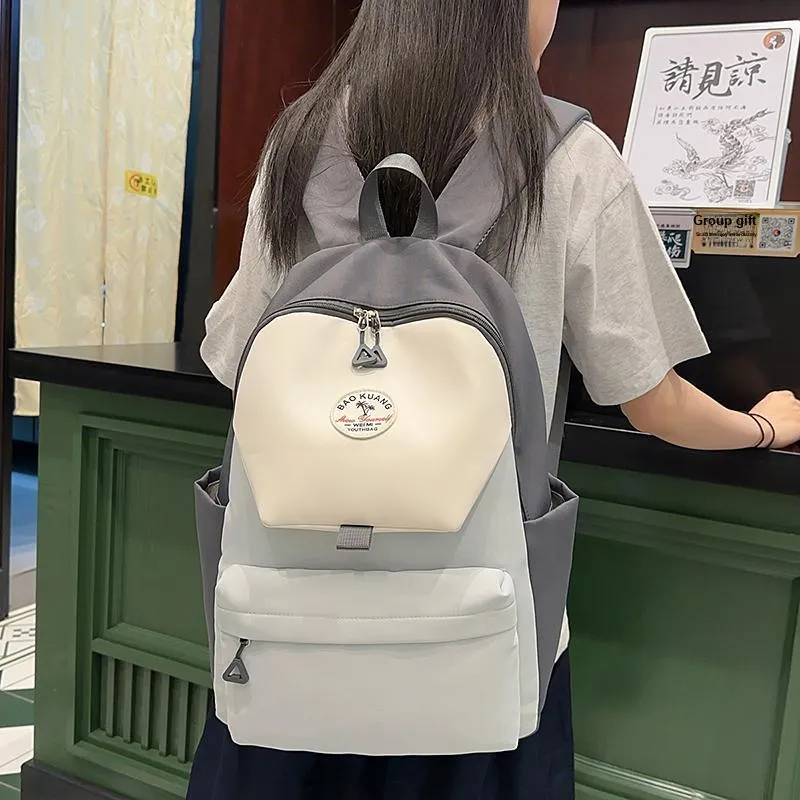 SURELAPTOP Nylon Backpack Women's Multicolor-2