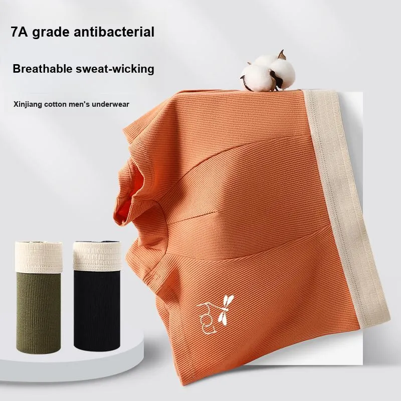 RED DRAGONFLY 100% Cotton Underpants Skin Friendly And Comfortable Men's 4 Piece Gift Box Sets-2