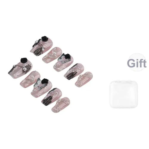 Song Biography Красота Розовый Горячая девушка Стиль Камелия Осветляющий False Nail Короткий LADDER 0мм