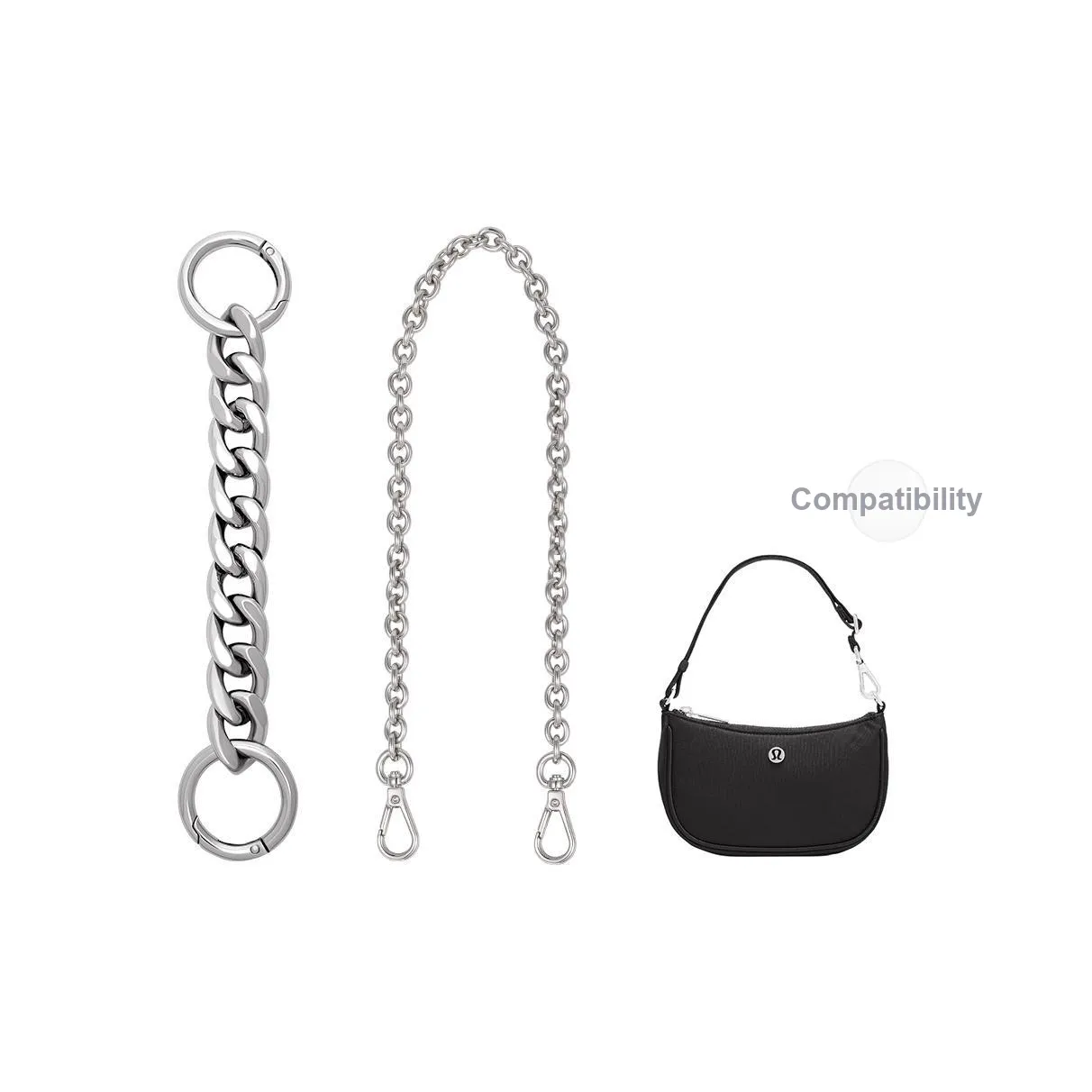 Lan Bao Fan Сплав Сумка Ремень Женская Серебряная