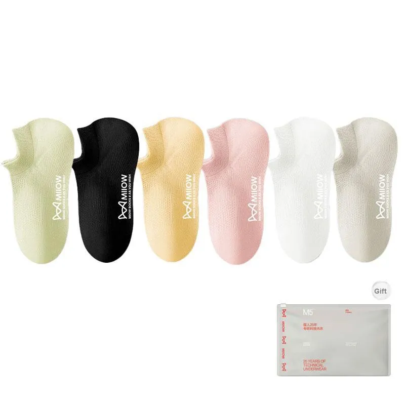 MIIOW Trend Party Series Ankle Socks Women's 6 Pack-0