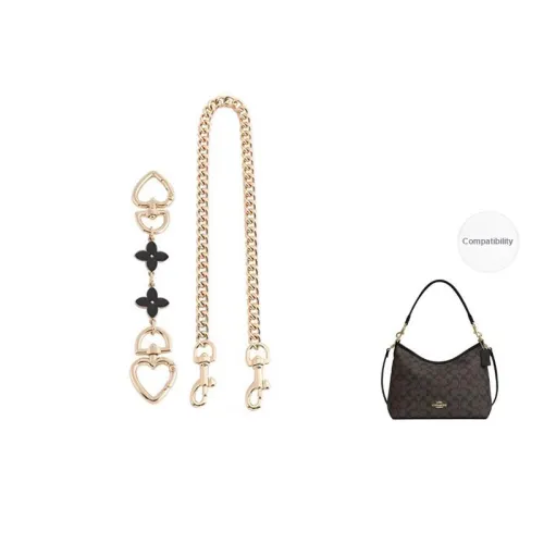 Coach Laurel Metal Crossbody Shoulder Strap Chain Accessory Bag Accessory Women's Gold-Tone/White-Like