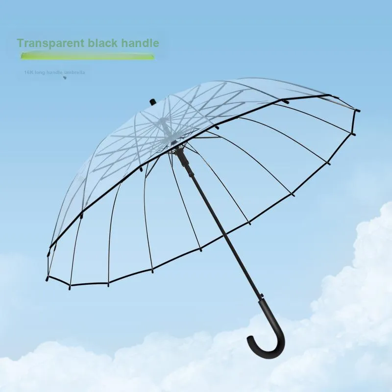Imono Large Size Double Umbrella With Long Handle White, Black, Various Styles-3