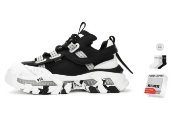NUTTINESS Ruins Collection Abrasion Resistant Breathable Height Increasing Low Top Chunky Sneakers Unisex