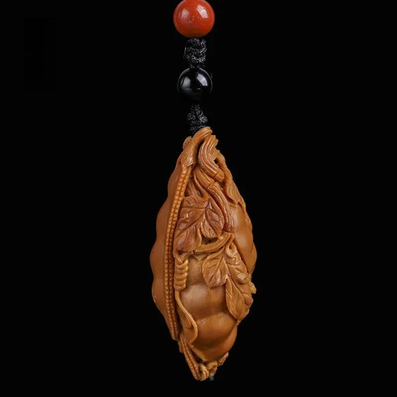 ZHOUPAI Olive Pit Nucleus Carved Pendant Unisex-4