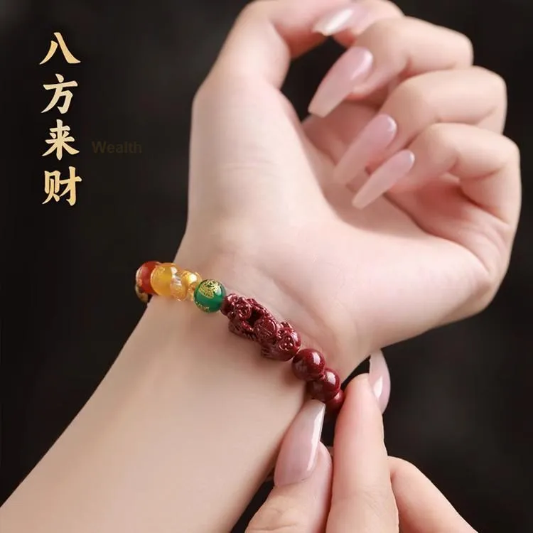 ZHIZUO Natural Cinnabar Bracelets Unisex-2