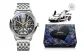 Black Dial Silver Case-Silver Steel Band