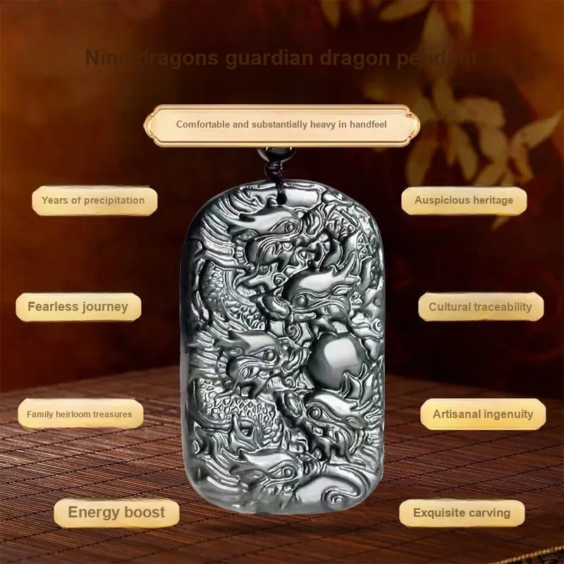 Cuizu Pendants Green Jade Men's-1