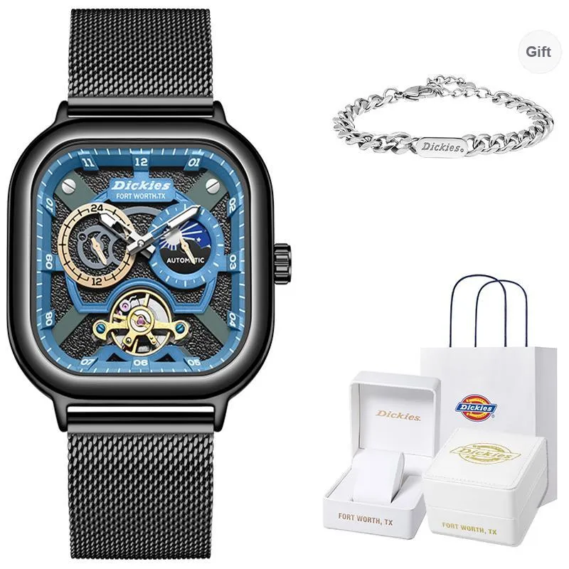 Dickies Wrist Watch Mechanical Movement White Dial Unisex Box Limited Edition-16