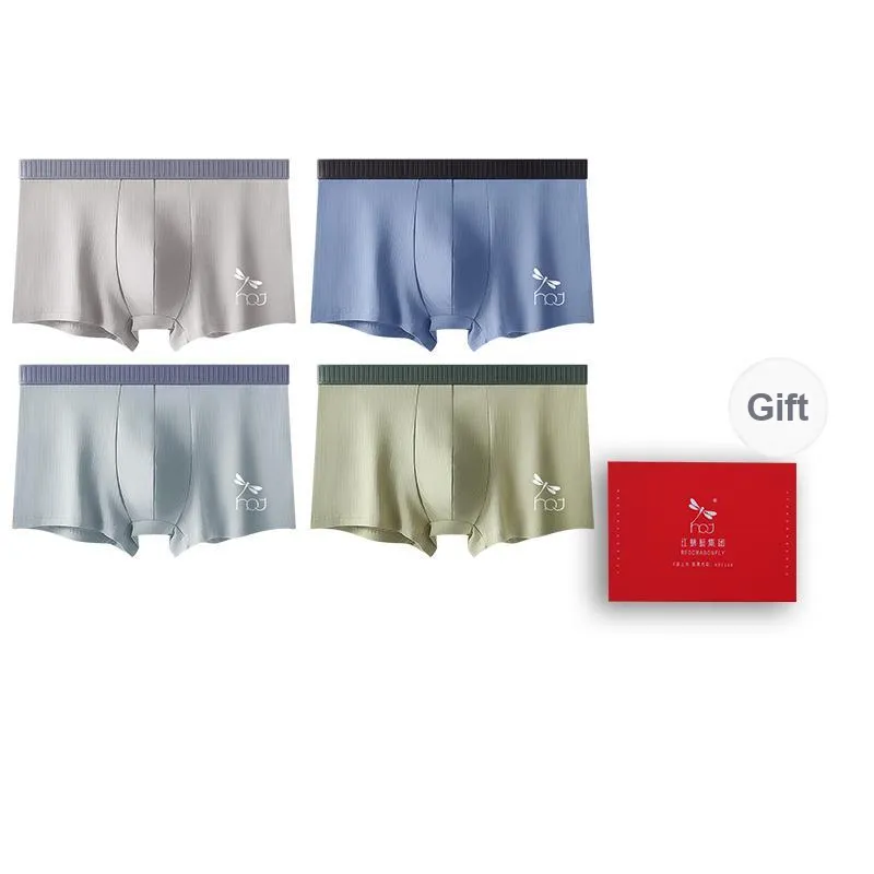 RED DRAGONFLY Cotton Panties Men's Combination Gift Box Set-10