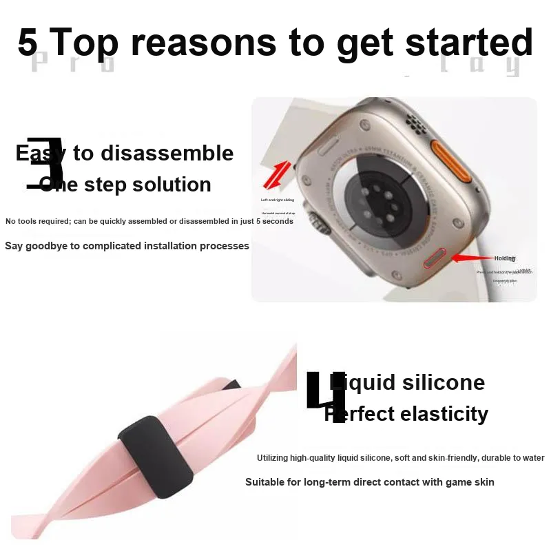 ZHISHENG Apple Compatibility Watch Band 38 49mm Watch Dial Silicone Material-26