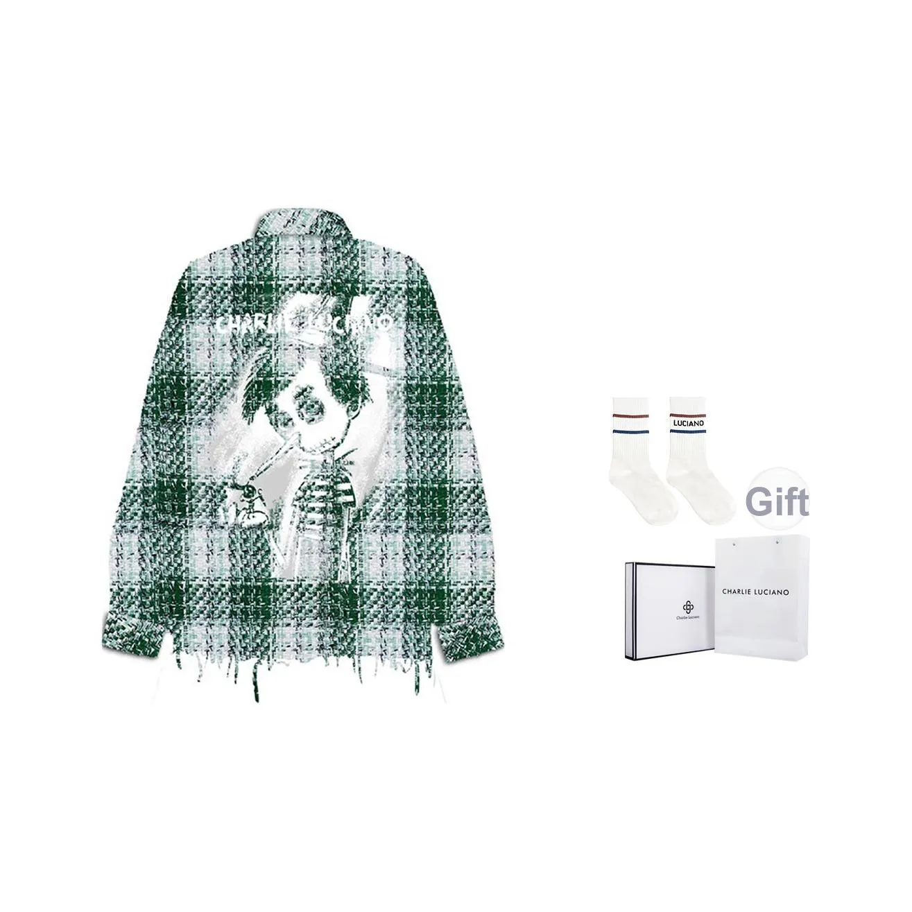 Charlie Luciano Рубашка Унисекс Зеленая