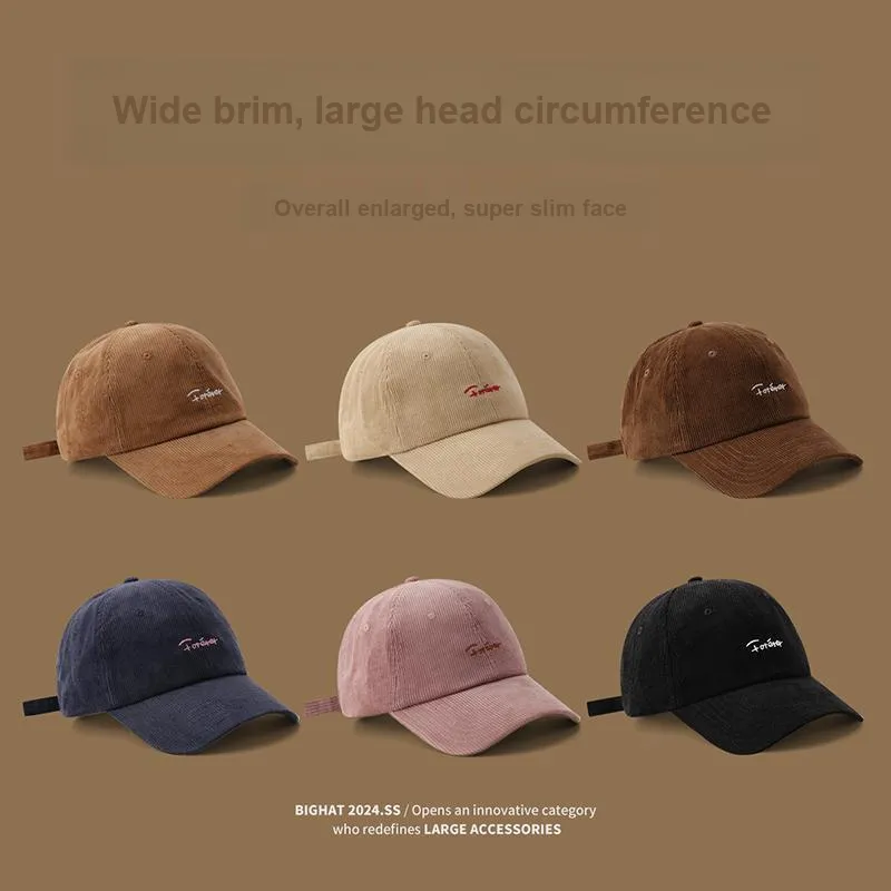 Big Head Planet Corduroy Baseball Caps Unisex-1