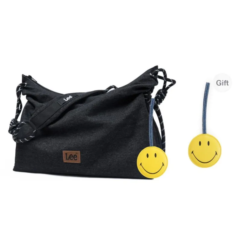 Lee Denim Crossbody Bag Regular Unisex Denim Blue/Black/Khaki-0