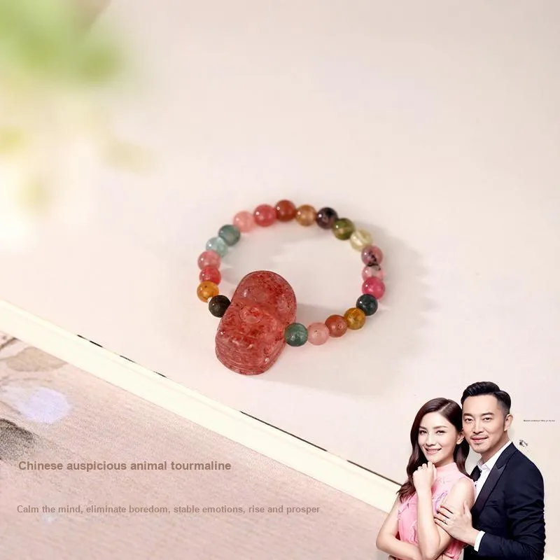 JINLIUFUJIXIANG Natural Tourmaline Rings Women's-1