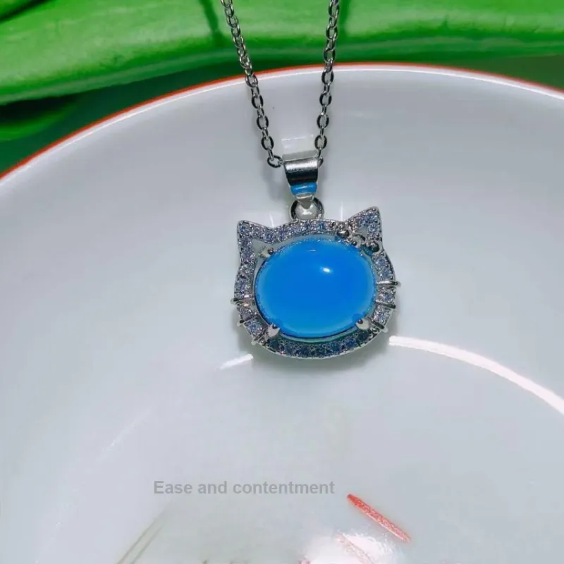 JUNWEN Chalcedony Necklaces Women's-3