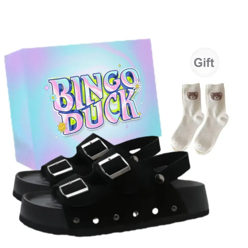BINGO DUCK Odor Resistant Slide Slippers Women's-12