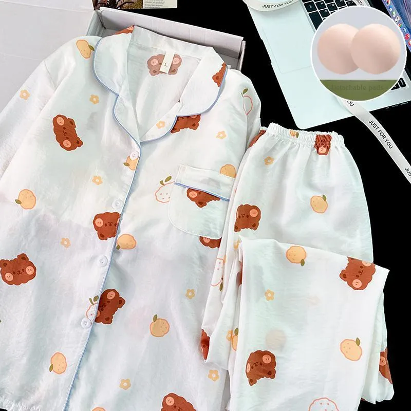 Sleeping Beauty Pajama Set Women's Apricot-1