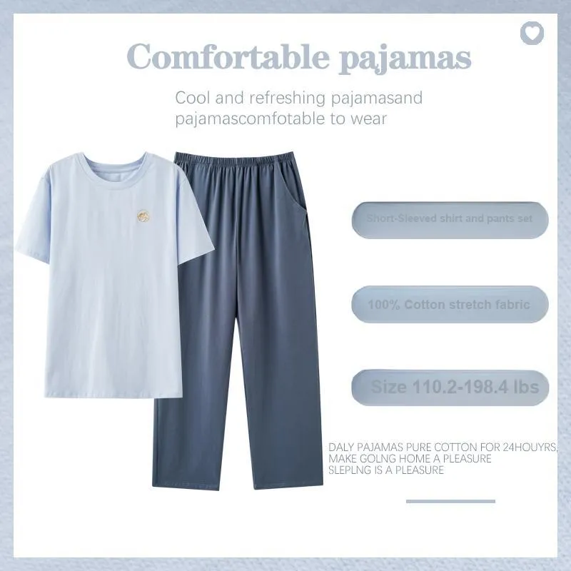 GOSO Pajama Set Men's Aqua Blue-1