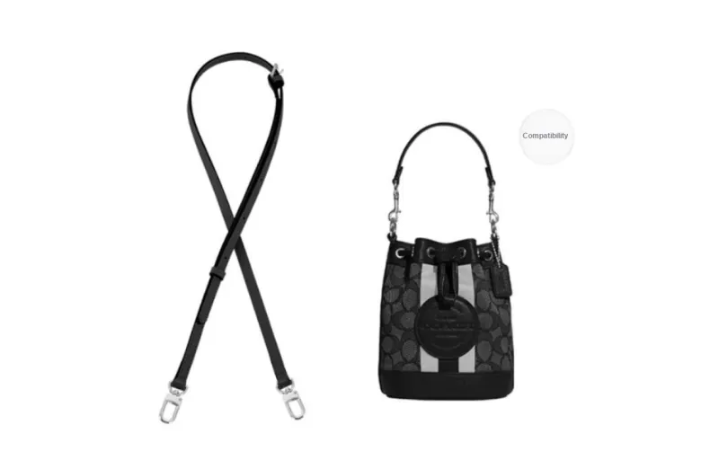 Lan Bao Fan Artificial Leather, Microfiber Bag Accessory, Modified Bag Strap Unisex Ecru-64