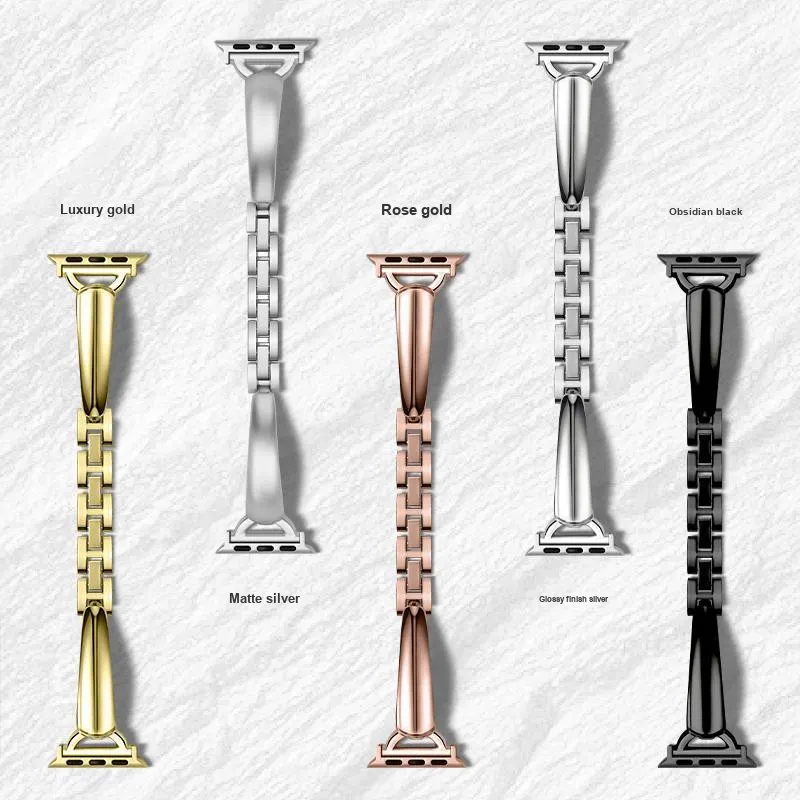 SHIRUI All Watchs9 Summer S8 Apple Strap Premium Light Luxury Metal Watch Band Apple Compatibility 38/42 Metal-1