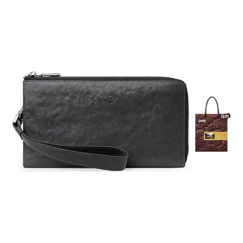 JEEP Коровья кожа Клатч Стандартный Мужской Серый