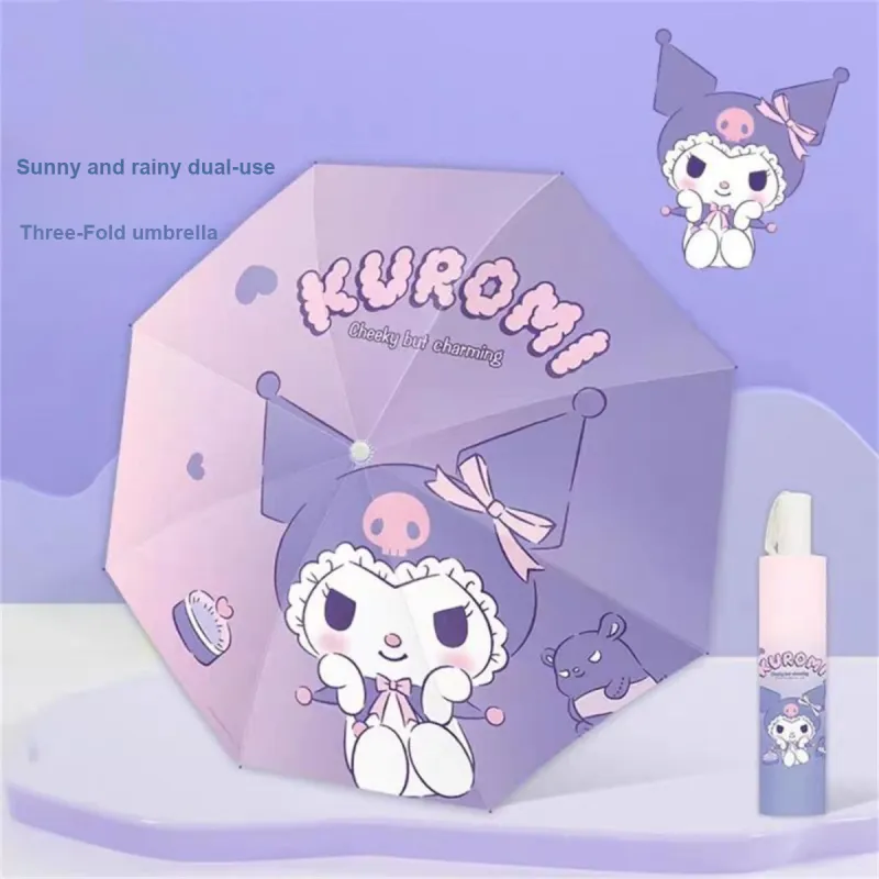 Sanrio Students Sunny And Rainy Dual Use UV Protection Sun Protection Compact Portable Sunshade Umbrella-11