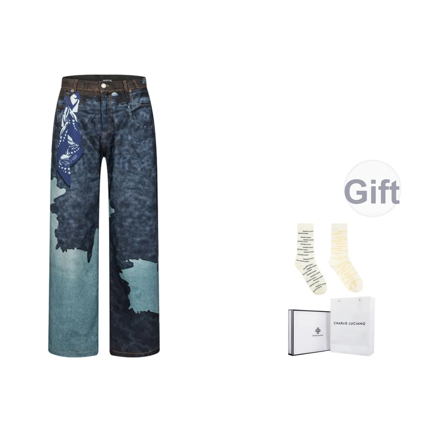 Charlie Luciano Джинсы Унисекс Blue