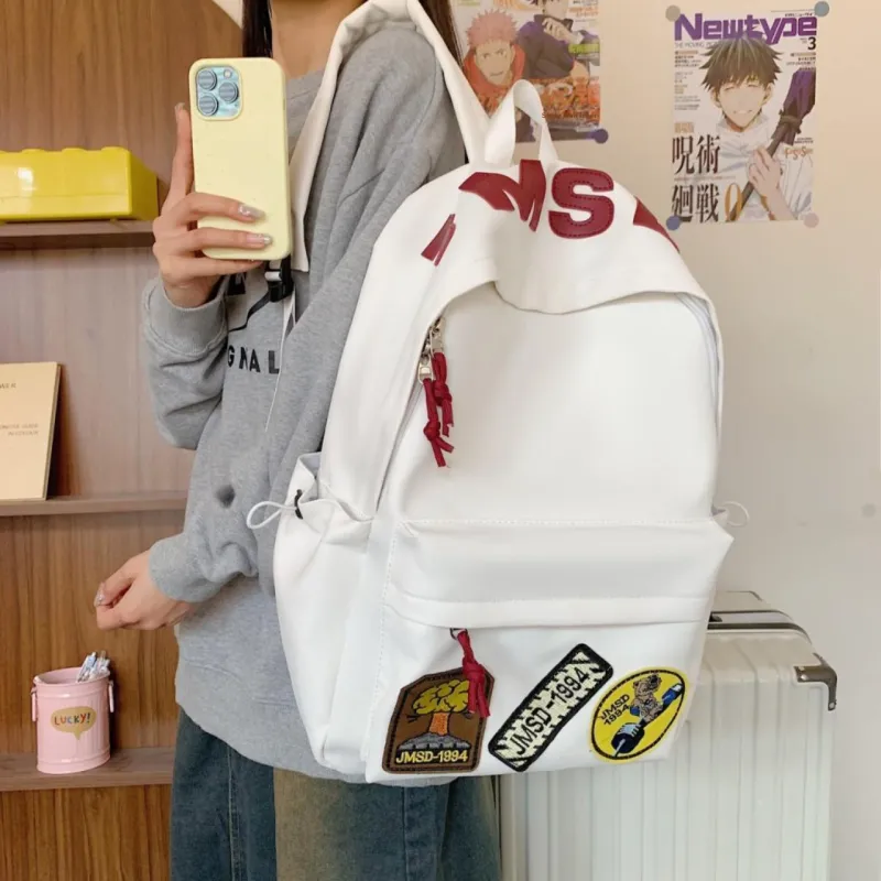 Kewuku Nylon Fabric Backpack Unisex Multicolor-1