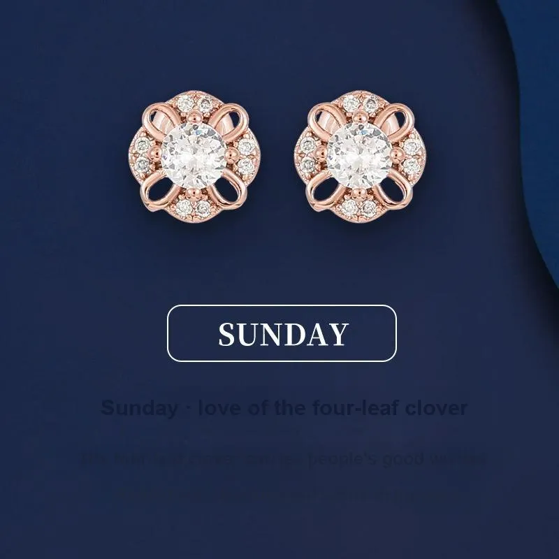 Beth Jewelry S925 Silver Stud Earrings Women's-4