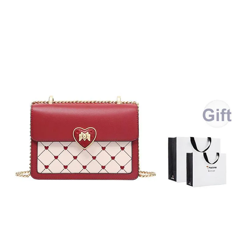 TUCANO Cow Leather Shoulder Bag Crossbody Bag Women's Burgundy