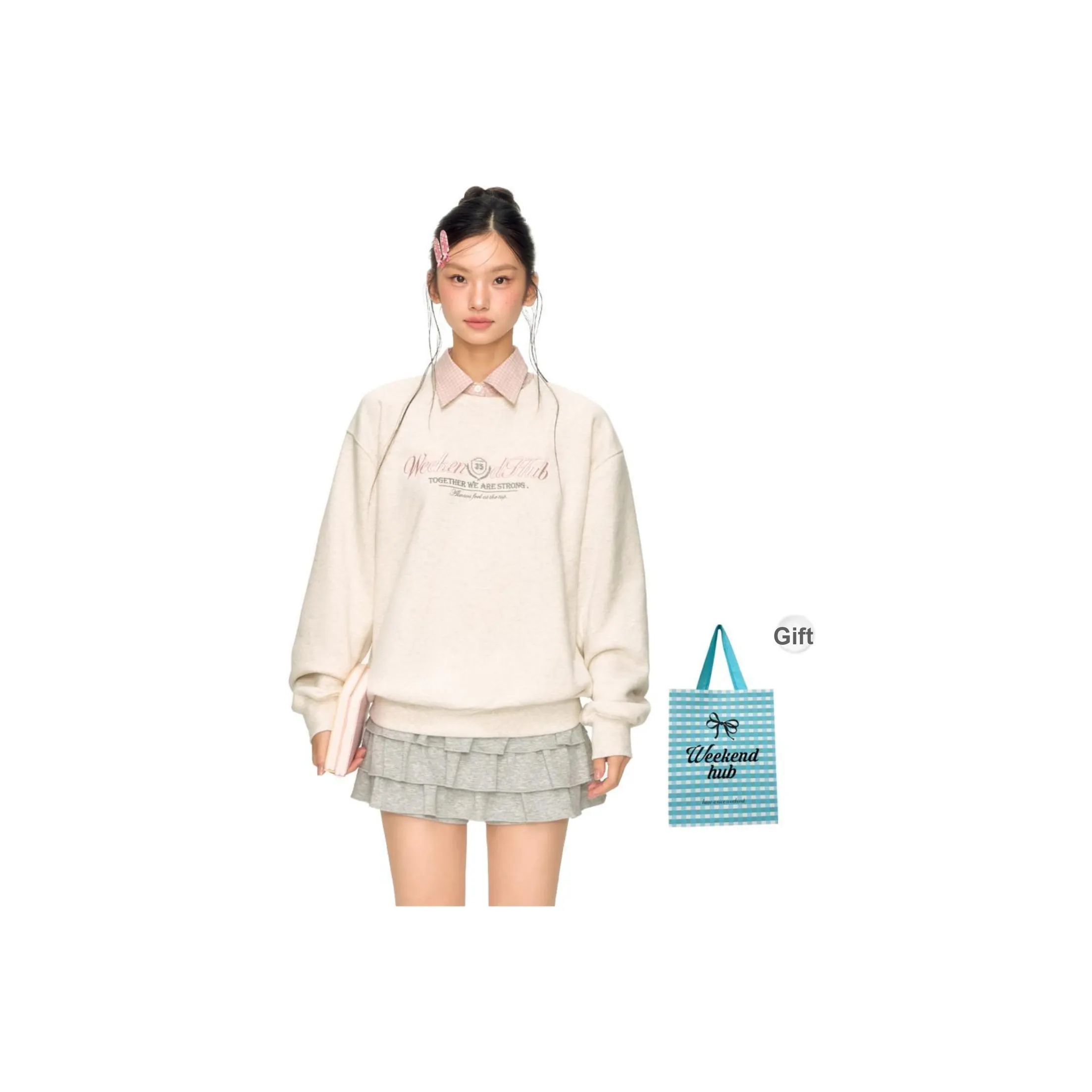 WEEKEND HUB Белый Женский Свитшот