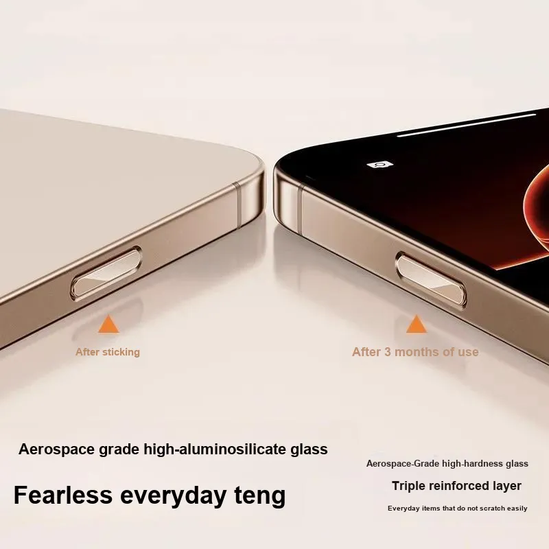 First Guard High Aluminum Glass Compatibility Apple 16/Plus/Pro/Max Photography Push Button Stickers Mobile Phone Film-10