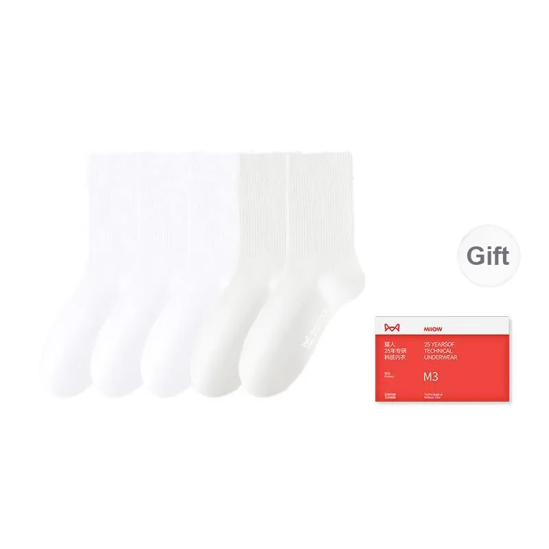 MIIOW Trend Party Series Mid Calf Socks Women's Shopping Bag 5 Pack-6