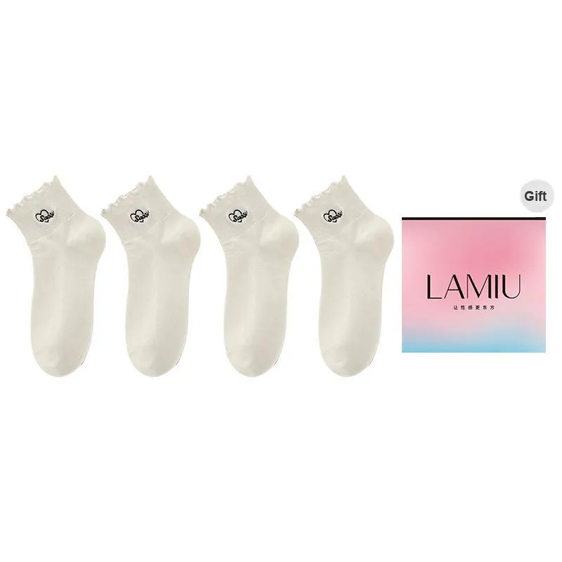 Lan Miao Mid Calf Socks Women's Shopping Bag 4 Pack-2