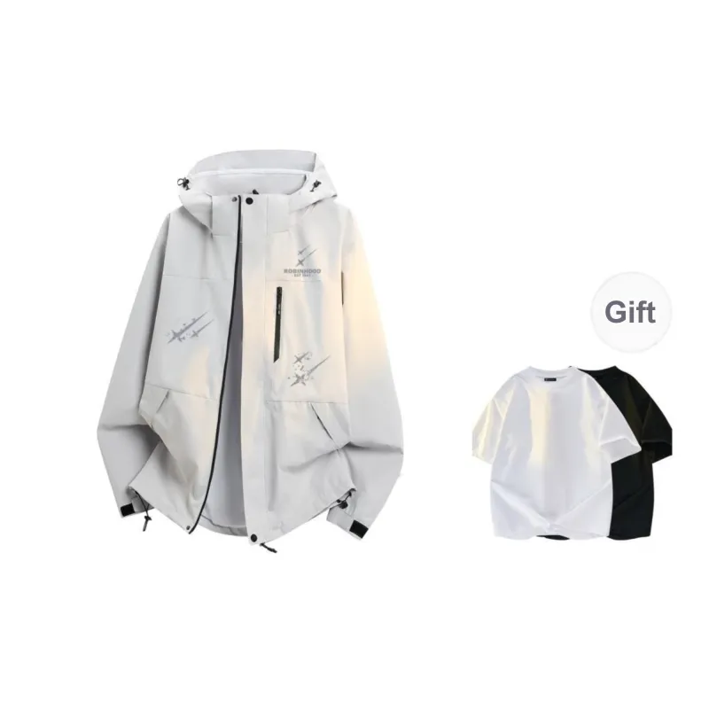 ROBINHOOD Water-Resistant Windproof Wear-Resistant Warm Windbreaker Jacket Unisex-37