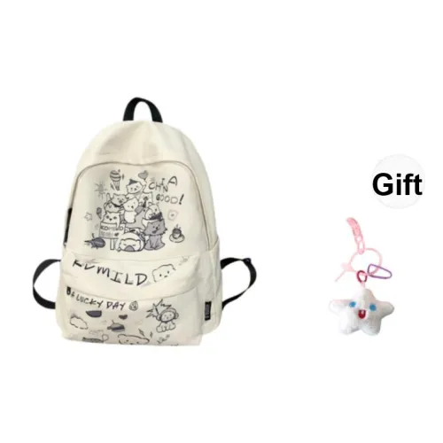 Villelon Нейлон Рюкзак Стандартный Унисекс Многоцветный Черный Белый