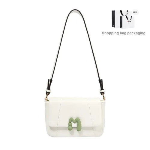 TUCANO PU Small Square Bag, Shoulder Bag, Crossbody Bag Trumpets Women's Cream White