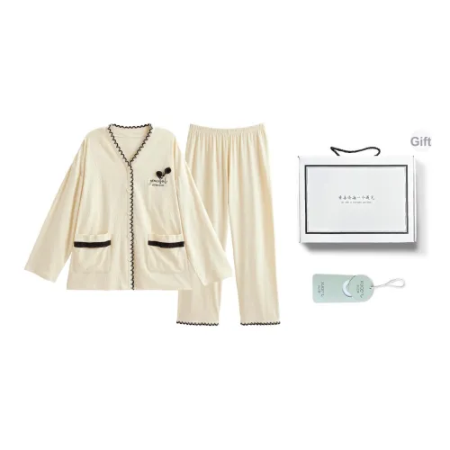 XUANZHITING Пижамы Подарочная коробка Женские Экрю