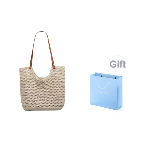 COLINS KEIRS Ткань из соломы плетение повседневная вязаная подмышечный тоут портативная сумка на плечо обычная женская бежевый