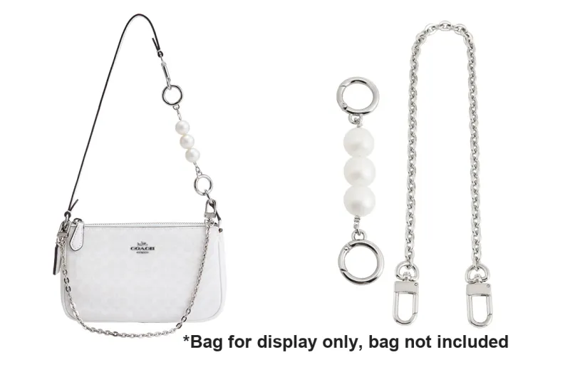Luxury Care Artisan Workshop Copper Metal Bag Shoulder Strap Women's Silver-6