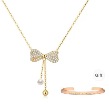 Colev Kie S925 Silver Elegant Necklace With Trendy Design Women's Gold