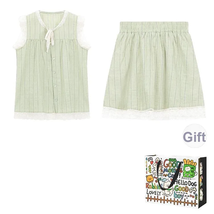 OURUOKE Two Piece Skirt Sets Women's-0