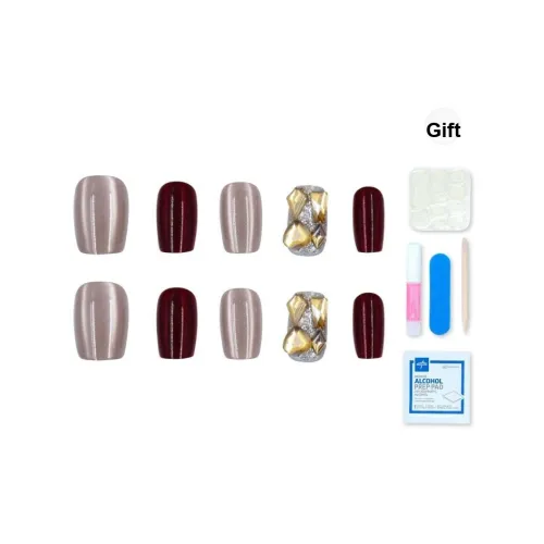 MAXFINE Ассорти Белый лунный свет False Nail Короткий Квадрат 14 мм