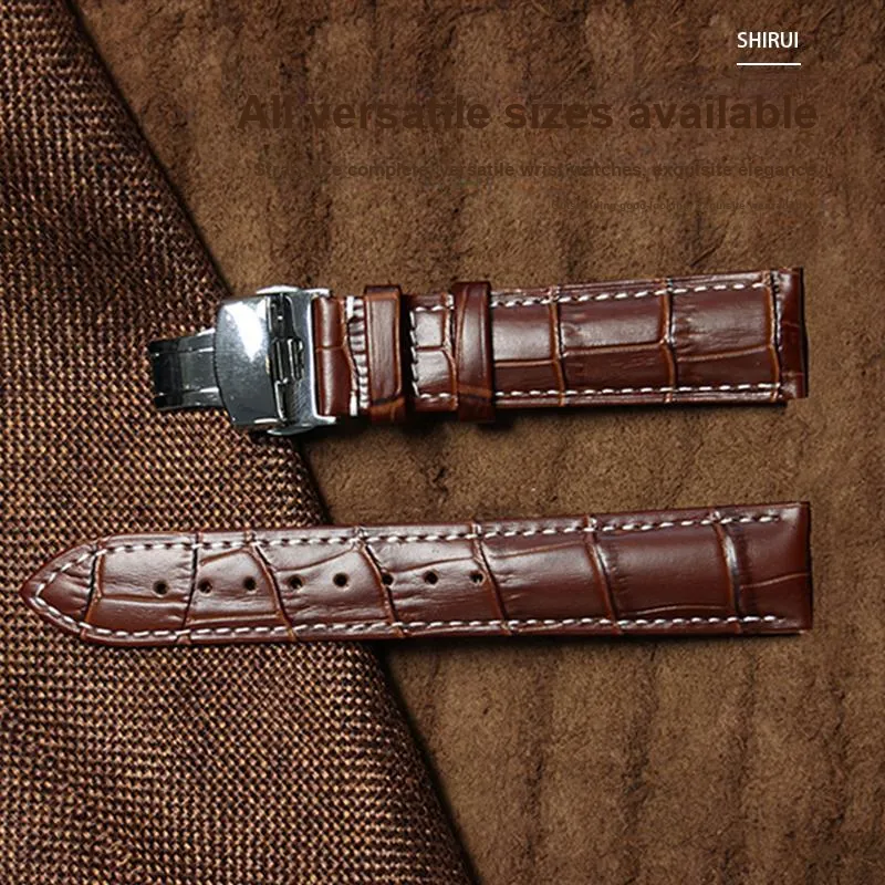 SHIRUI Tissot DW, Longines, Casio, MIDO, King Quartz Compatibility Watch Band 20/21mm Genuine Leather Material-37