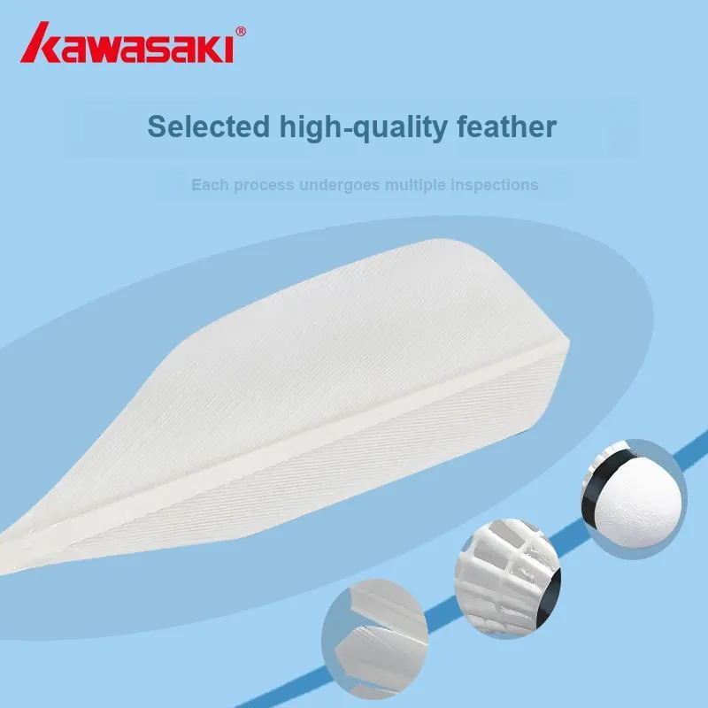 Kawasaki Breakthrough 1 12 Pack Goose Feather All Round Goose Feather Indoor And Outdoor Shuttlecocks-3